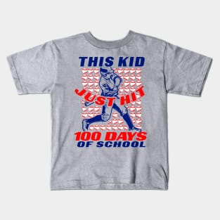 Kid's Baseball 100 Days of School Baseball Hitter Kids T-Shirt